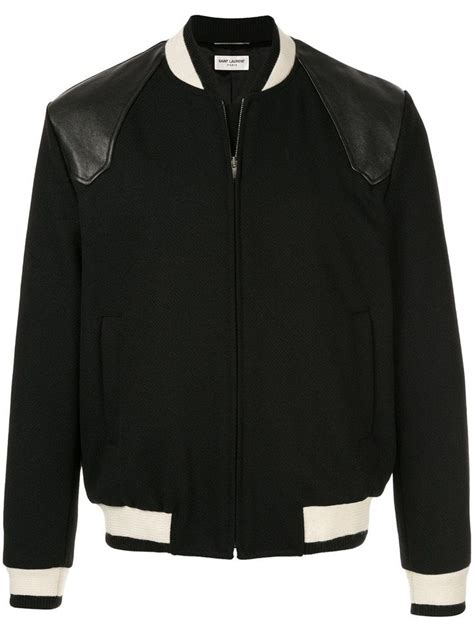 yves saint laurent leather jacket replica|saint laurent varsity jacket.